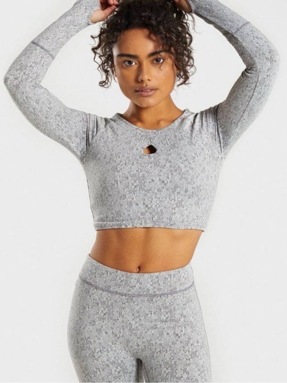 Gymshark Fleur Texture Crop Top